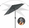 Songmics Sonnenschirm mit UV-Schutz bis UPF 50+, knickbar, Metall / Polyester grau, Ø 2 x 2,15 m Bild 3