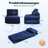 LITBIRD Schlafsofa faltbar, 4-in-1 Multifunktionssofa, Sitzsack-Sofa, Relaxsessel, 1 Teile, Spielsofa & Gästebett für kleine Räume Bild 2