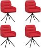 vidaXL Drehstuhl Esszimmer 4 pcs Kunstleder Rot 59 x 59,5 x 90 cm 3428261 Bild 2
