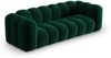 Micadoni Sofa Lupine 3-Sitzer Samtstoff Salvador Flaschengrün Bild 2