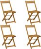 vidaXL Klappbare Gartenstühle 4 pcs Natur 40 x 53 x 80 cm 42028096 Bild 2