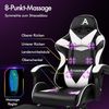 Gamer-Stuhl Gaming-Stuhl Racing-Sessel 8 Massagepunkte 150° Neigung PU-Leder Bild 5