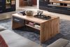 Innostyle 'Sonate' Couchtisch mit 2 Schubladen, Lack Laminat Schwarz/Eiche Altholz Bild 2