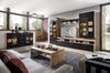 Innostyle 'Sonate' Couchtisch mit 2 Schubladen, Lack Laminat Schwarz/Eiche Altholz Bild 3