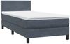 vidaXL Boxspringbett mit Matratze Dunkelgrau 90x220 cm Samt 3316144 Bild 4