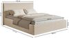 Selsey 'Softie Slim' Polsterbett 180×200 mit Lattenrost, Chenille, hellblau Bild 4