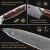 XINZUO Kochmesser Set Damaststahl 7tlg Messerblock Chef Santoku Brot Universal Bild 3