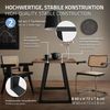 ECD Germany Tischbein 2er Set Tischfüße Trapez Design aus pulverbeschichtetem Stahl, Tischgestell H-Form 60x72 cm Schwarz Metall Tischkufen Bild 2