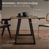 ECD Germany Tischbein 2er Set Tischfüße Trapez Design aus pulverbeschichtetem Stahl, Tischgestell H-Form 60x72 cm Schwarz Metall Tischkufen Bild 4