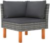 vidaXL 3-tlg. Garten-Lounge-Set Poly Rattan und Massivholz Eukalyptus 315757 Bild 5