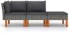 vidaXL 3-tlg. Garten-Lounge-Set Poly Rattan und Massivholz Eukalyptus 315757 Bild 2
