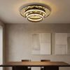LED Deckenleuchte, Aluminium, gold, Kristalloptik, L 50,5 cm Bild 3