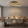 LED Deckenleuchte, Aluminium, gold, Kristalloptik, L 50,5 cm Bild 2