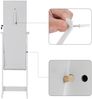 Songmics LED Beleuchtung Schmuckschrank, mit Spiegel, 4 Ablagen und 2 kleinen Schubladen, abschließbar, MDF Weiß, 41 x 151 x 36,5 cm Bild 4