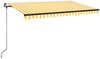 vidaXL Markise Manuell Einziehbar 450x350 cm Gelb und Weiß 3069198 Bild 2