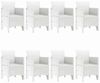 vidaXL Garten Essgruppe 9 pcs Weiß Polypropylen 3378582 Bild 4
