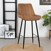 Bronx71 Barhocker Brooke Microfaser cognac 74 cm - 4er Set Bild 2