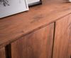 Kommode Live-Edge Akazie Braun 220 cm 6 Türen Massivholz Baumkante Sideboard Bild 5