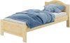 Bettrahmen Massivholzbett Kiefer natur Einzelbett 90x200 Futonbett Singlebett Rollrost 60.37-09 Bild 2