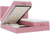 vidaXL Ottoman-Bett mit Matratzen & LEDs Rosa 200x200 cm Samt 3314614 Bild 2