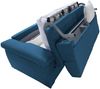 Dmora 2-Sitzer Schlafsofa Seui, Schlafsofa fürs Wohnzimmer, gepolstert, abnehmbar, 100 % Made in Italy-Qualität, 185x95 h100 cm, Blau Bild 5