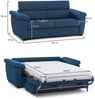 Dmora 2-Sitzer Schlafsofa Seui, Schlafsofa fürs Wohnzimmer, gepolstert, abnehmbar, 100 % Made in Italy-Qualität, 185x95 h100 cm, Blau Bild 3