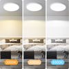 ZMH Deckenlampe LED Deckenleuchte Flach - Ø30cm Badezimmerlampe Badezimmer Dimmbar Rhombenplatte Küchenlampe Rund Schlafzimmerlampe Weiß 24W Flurlampe Badlampe für Bad Küche Flur Schlafzimmer Bild 3