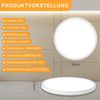 ZMH Deckenlampe LED Deckenleuchte Flach - Ø30cm Badezimmerlampe Badezimmer Dimmbar Rhombenplatte Küchenlampe Rund Schlafzimmerlampe Weiß 24W Flurlampe Badlampe für Bad Küche Flur Schlafzimmer Bild 2