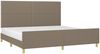 Bettgestell mit Kopfteil Taupe 200x200 cm Stoff [3125004] Bild 3