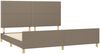 Bettgestell mit Kopfteil Taupe 200x200 cm Stoff [3125004] Bild 4