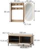 Garderobe Eliza Viking Oak 100 x 45 cm Set, 3 Teile Vicco Bild 2