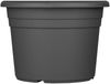 BigDean 6X Blumentopf Ø 25 cm Farbe Anthrazit Kunststoff Pflanztopf Containertopf Übertopf Pflanzkübel rund 25 x 18 cm Bild 2