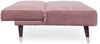 Schlafsofa Amala aus Samt, elegantes Design, rosa, gepolstert für 2–3 Personen, Metallgestell Bild 5