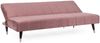 Schlafsofa Amala aus Samt, elegantes Design, rosa, gepolstert für 2–3 Personen, Metallgestell Bild 2