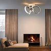 ZMH LED Deckenleuchte Ø31cm Innen Modern Aluminium wohnzimmer schlafzimmer, LED fest integriert, 3000k, Nicht Dimmbar Up/Down Light Kabelgebunden Bild 3