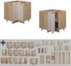 Eckunterschrank Fame-Line GrauBeige 80.5 cm ohne Arbeitsplatte Vicco Bild 5
