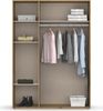 rauch Kleiderschrank; Drehtürenschrank VOYAGER, 3-türig, Graumetallic, 140x194x53xcm Bild 5
