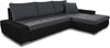 Ecksofa mit Schlaffunktion Faris - Couch mit Bettkasten, Big Sofa, Sofagarnitur, Couchgarniitur, Polsterecke (Schwarz + Dunkelgrau (Madryt 1100 + Inari 94), Ecksofa Rechts) Bild 2