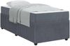 vidaXL Bettrahmen mit Matratze Dunkelgrau 90 x 190 cm Stoff 3398335 Bild 2