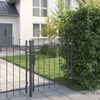 vidaXL Gartentor mit Schloss Woerden Grau 125 x 100 cm Stahl 42008898 Bild 3