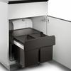 WESCO Abfallsorter CLAP 345 K/500-2 in Anthrazit mit 30 Liter (2x 15) Abfallvolumen - ab 50 cm Schrankbreite Bild 4