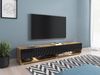 TV-Lowboard Jumbo 180 (Farbe: Wotan / Schwarz Hochglanz, mit RGB LED Beleuchtung) Bild 2