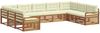 vidaXL Outdoor-Sofagarnitur 9 pcs Natur und Creme Massivholz Akazie 3374130 Bild 2