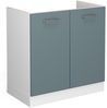 Spülenunterschrank R-Line Blau-Grau 80 cm ohne Arbeitsplatte Vicco Bild 5