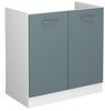 Spülenunterschrank R-Line Blau-Grau 80 cm ohne Arbeitsplatte Vicco Bild 4