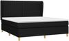 Boxspringbett mit Matratze Stoff Schwarz 160x200 cm, Härtegrad: H2 [3128695] Bild 3