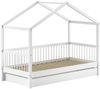 Hausbett >Buche Massiv< in Buche massiv weiß lackiert - 207,5x170x97,5 (BxHxT) Bild 5