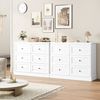 Homfa Kommode, Weiß Sideboard mit 6 Schubladen Schlafzimmer, Wohnzimmer 108x87x40cm Bild 3