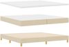 vidaXL Boxspringbett mit Matratze Creme 200 x 200 cm Stoff 3340176 Bild 4