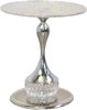 Beistelltisch Rund Glas Chrom 51cm – Strukturglas Tisch Modern Elegant Luxus Bild 2